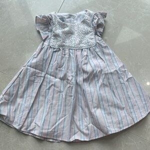 Pippa & Julie Pink and Blue Striped Dress